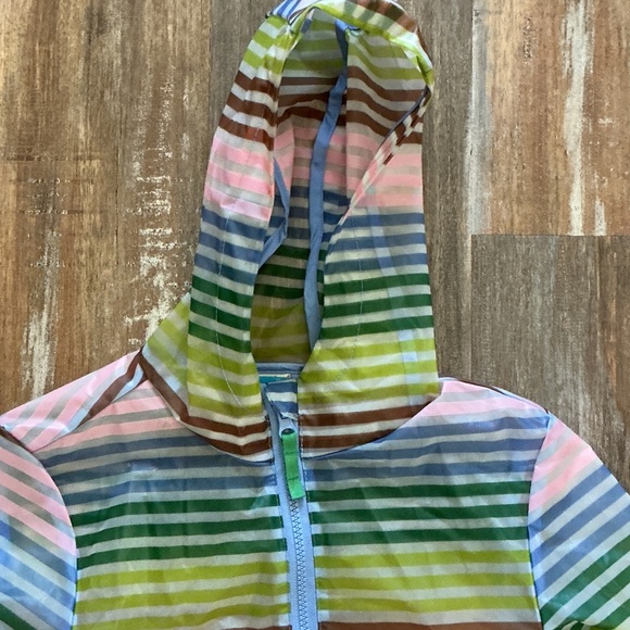 Cat & Jack Striped Kids Raincoat with Hood - Picture 2 of 4